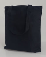 durable cotton canvas tote bag tb111 black detail