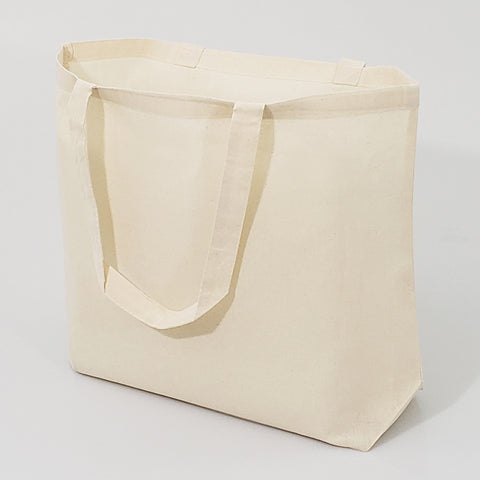 144 ct Large Cotton Basic Grocery Tote Bags - By Case
