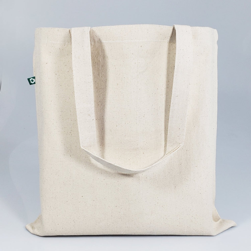 144 ct 100% Cotton Canvas Tote Bags with Color Handles - By Case