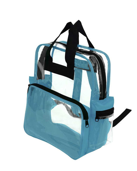 durable zippered drawstring backpack turquoise