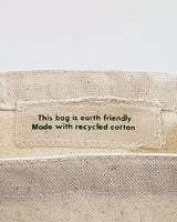 12 ct Eco Friendly Recycled Cotton Canvas Tote Bag w/Full Gusset - By Dozen