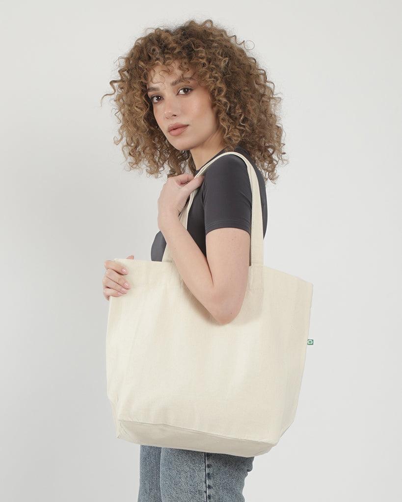 100% Organic Cotton Canvas Tote Bags with Gusset - Washable Tote Bags –  Hana's Honeybees