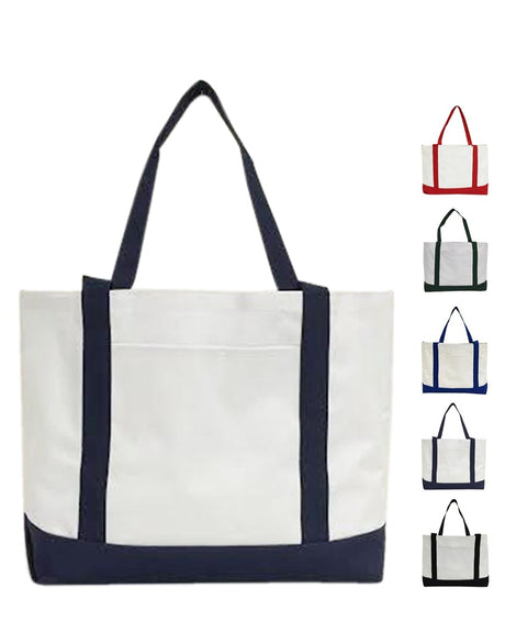 Grocery Shopping Tote Bag With Large Outside Pocket