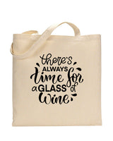 Time For a Glass of Wine Design - Winery Tote Bags