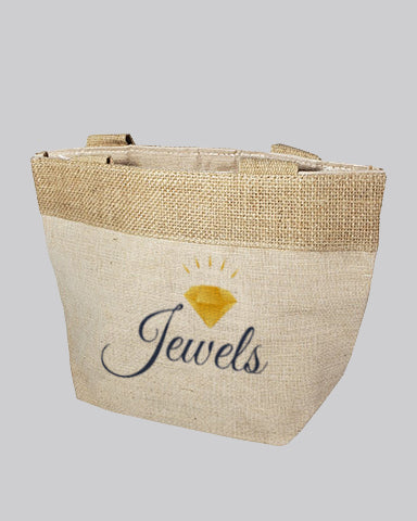 Small Fancy Burlap Bags Customized - Personalized Fancy Burlap Bags With Your Logo - TJ893