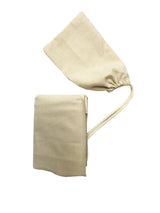 240 ct Foldable Cotton Tote Bags w/ Drawstring Pouch - By Case