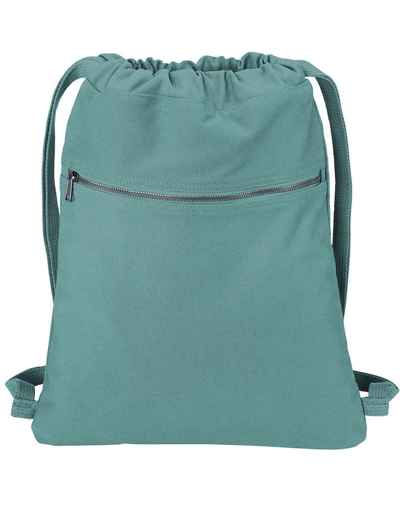 Metal Zippered Front Pocket Beach Wash Cinch Pack