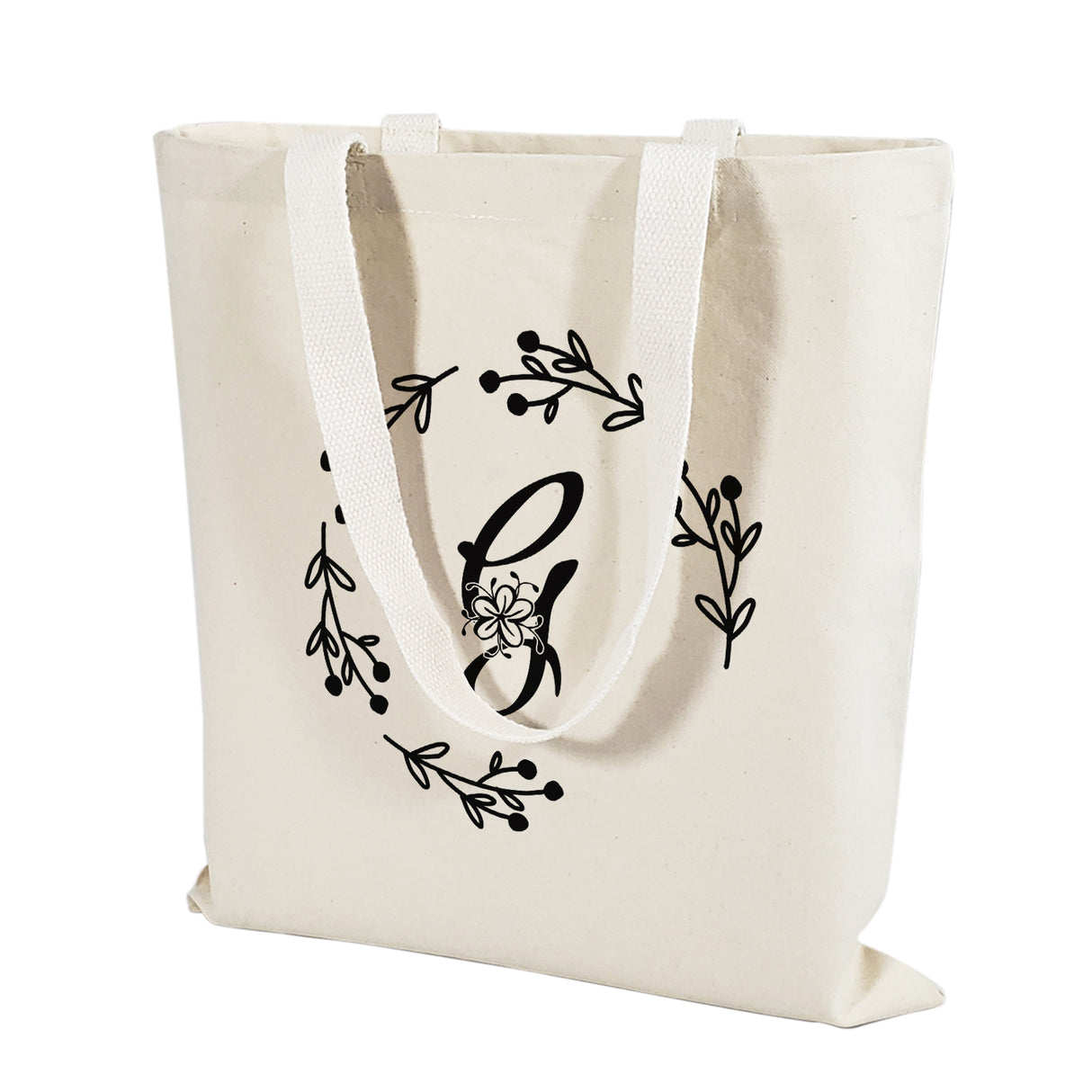 ''G'' Letter Initial Canvas Tote Bag - Initials Bags