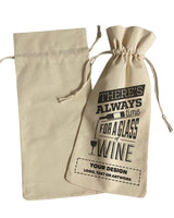 There's Always Time For a Glass of Wine Design - Winery Tote Bags