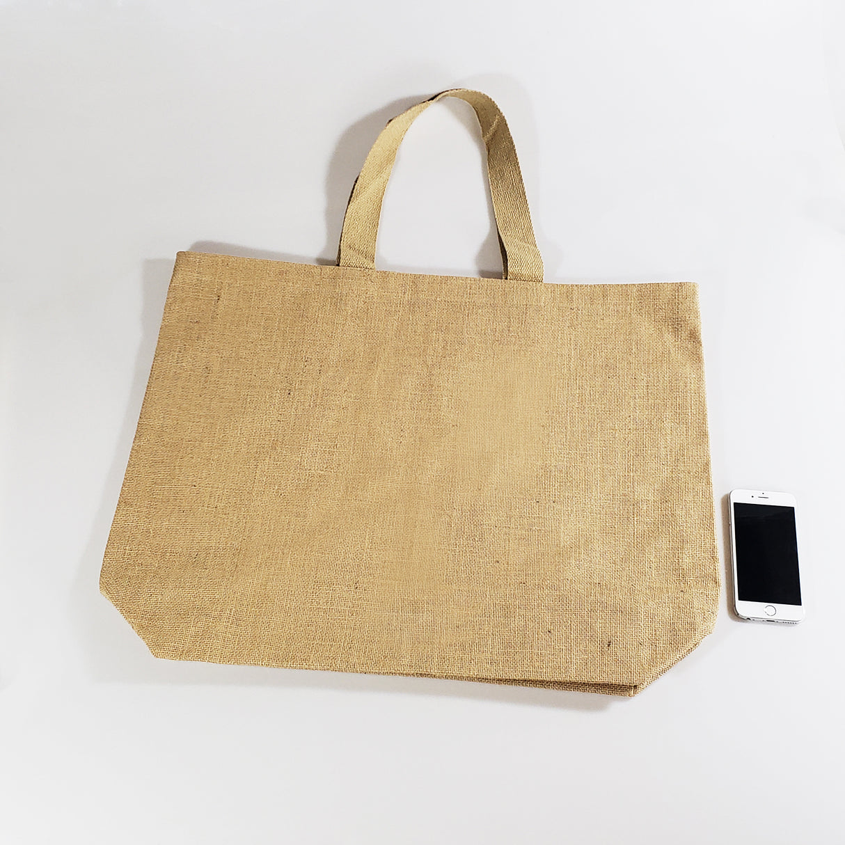 grovery bag jute with phone