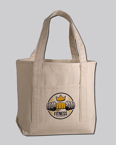 Medium Size Heavy Canvas Deluxe Tote Bags Customized - Personalized Tote Bags With Your Logo - TG258