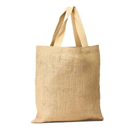 12 ct Wholesale Burlap Bags - Promotional Jute Tote Bags - Pack of 12