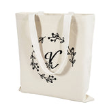 ''K'' Letter Initial Canvas Tote Bag - Initials Bags