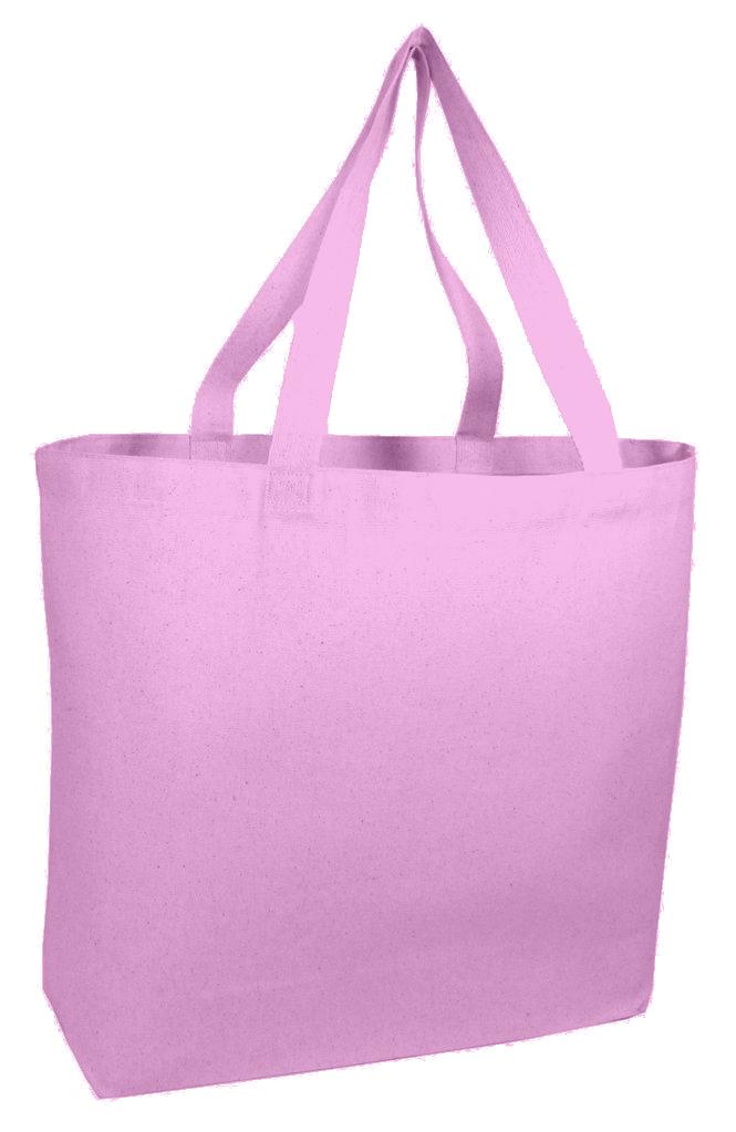 96 ct Large Canvas Wholesale Tote Bag with Long Web Handles - By Case