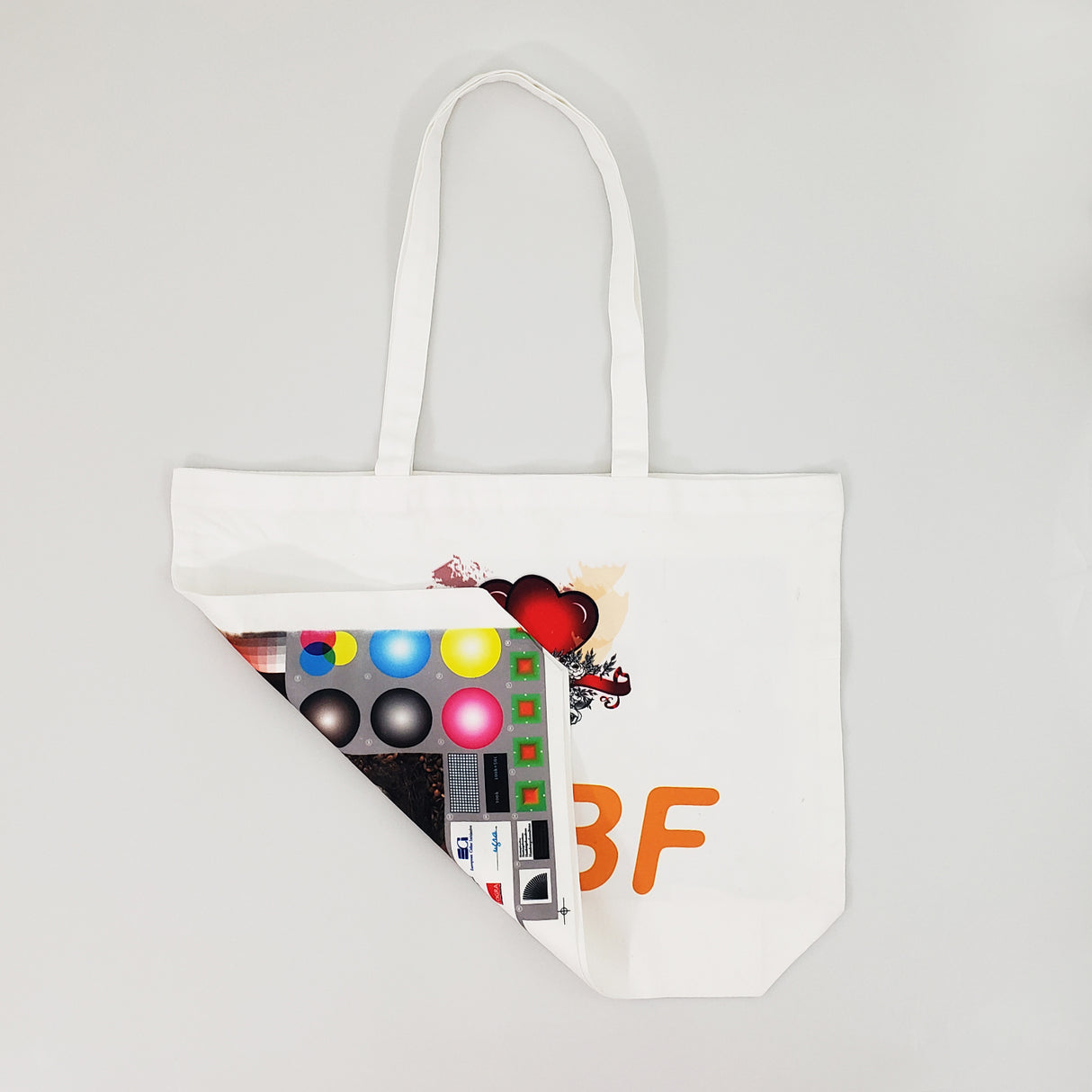 Large 100% Polyester Canvas Sublimation Tote Bags White - SB219