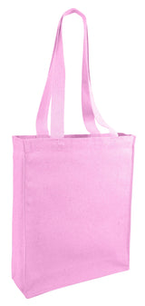 12 ct Affordable Canvas Tote Bag / Book Bag with Gusset - By Dozen - Alternative Colors