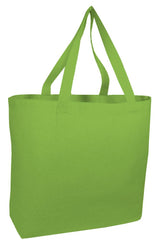 96 ct Large Canvas Wholesale Tote Bag with Long Web Handles - By Case