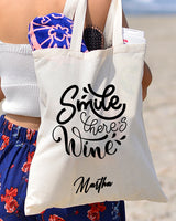 Smile There's Wine Design - Winery Tote Bags