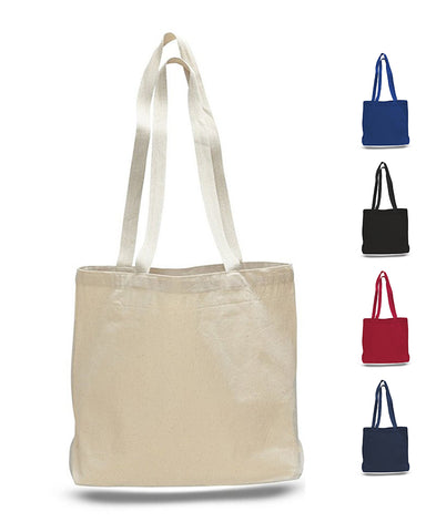 96 ct Large Canvas Value Messenger Tote Bags - By Case