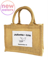 mini jute tote bags vintage burlap bags new colors