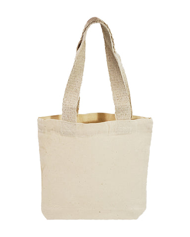 288 ct 8" Mini Cotton Canvas Gift Tote Bags - By Case