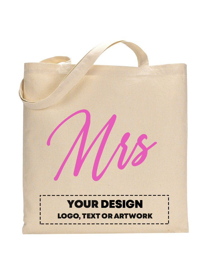 Pink Color Mrs Tote Bag - Bridal-Wedding Tote Bags