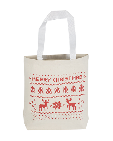 1pc Christmas Digital Printed Canvas Tote Bag Gift for Christmas