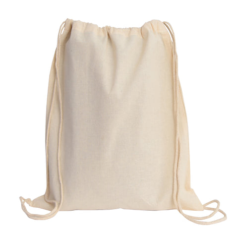 Blank 100% Cotton Drawstring Backpacks for Santa Sacks Bulk