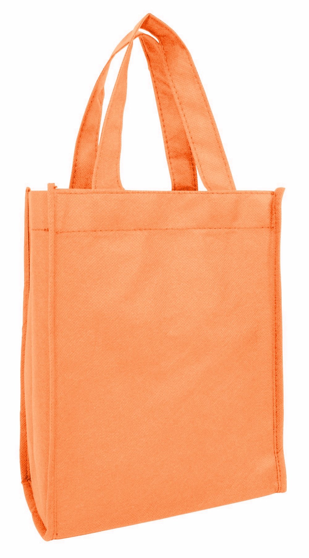 Small Book Bag Non Woven Gift Tote Bag orange