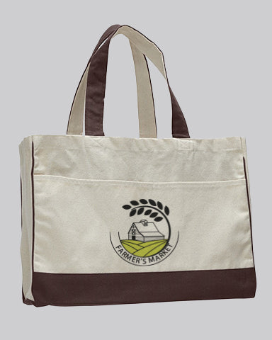 Customized Cotton Canvas Tote Bag with Inside Zipper Pocket - Personalized Tote Bags With Your Logo - TF214 - Alternative Colors