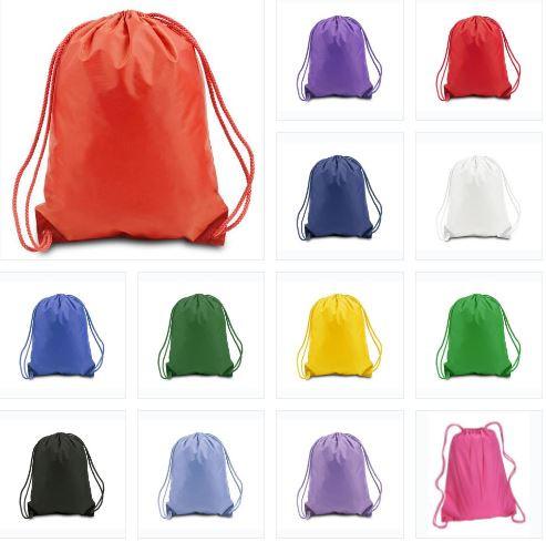 Drawstring Backpacks Sport Cinch Bags - LARGE - POL20