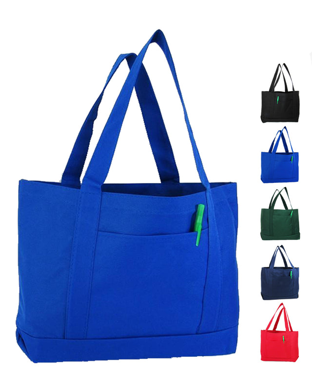 Royal Sturdy Shopping Tote Bags Solid With PVC Backing