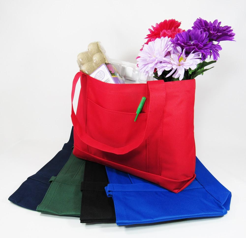 Sturdy Shopping Tote Bags Solid With PVC Backing