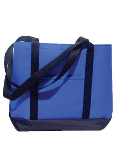 Two-Tone Polyester Tote Bag - Made in USA