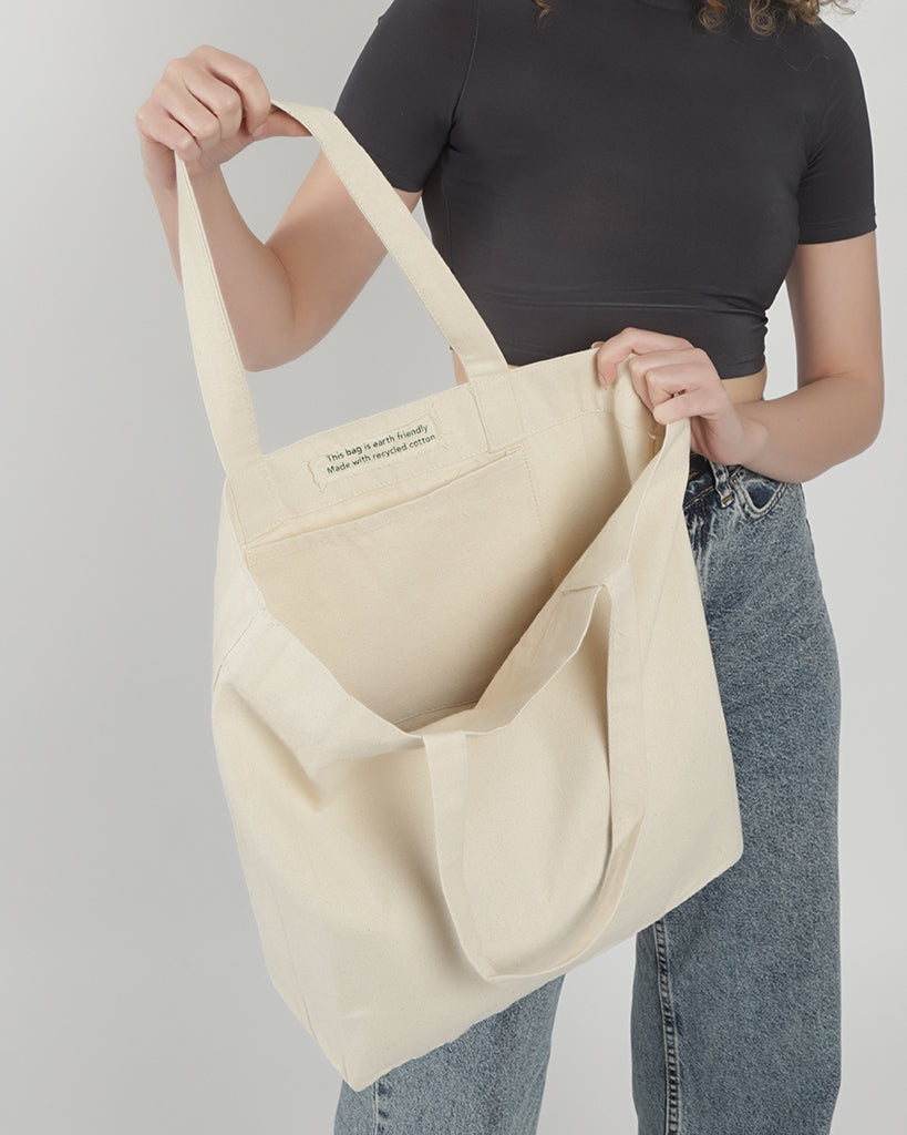 Large Recycled Canvas Tote Bags, Recycled Cotton bags, Recycled