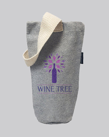 Custom Recycled Cotton Canvas Wine Bag - Recycled Tote Bags With Your Logo - RC064