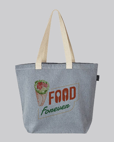 Custom Large Size Recycled Shopping Tote Bags - Recycled Tote Bags With Your Logo - RC894