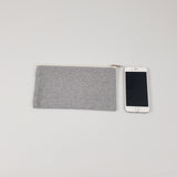 6 ct Recycled Canvas Flat Zipper Pouch - By Bundle