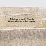 72 ct Large Recycled Cotton Canvas Tote Bags w/Gusset - By Case
