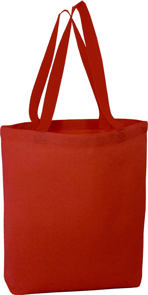 DISCOUNT PROMOS 12 Donna Polyester Tote Bags Set - Customizable Text, Logo  - Two Tone, Reinforced Straps, Wide Gusset, Everyday Use - Red