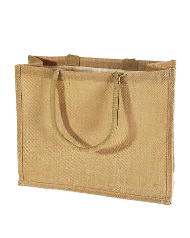 6 ct Large Burlap Shopping Bags / Reusable Jute Totes - Pack of 6