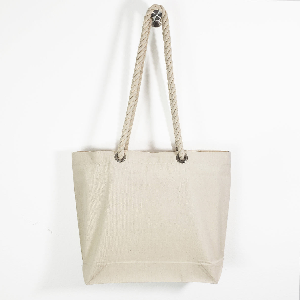 rope handle canvas shopping bag