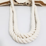 6 ct Large Canvas Beach Tote Bag with Fancy Rope Handles - Pack of 6