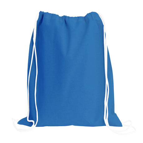 Caroline Blue Sport Cotton Drawstring Bags