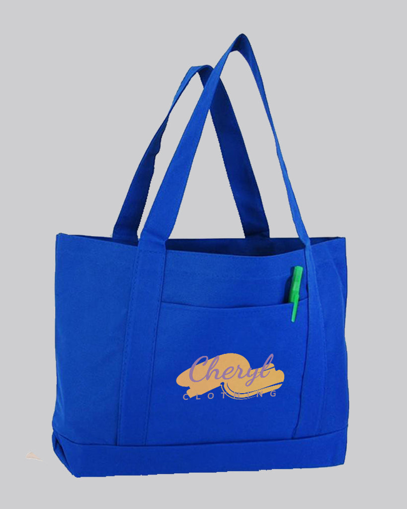Customized Sturdy Shopping Tote Bags Solid With PVC Backing - Personalized Shopping Tote Bags With Your Logo - PBSC