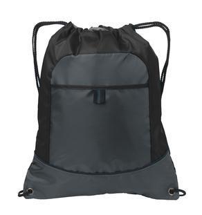 Closeout Affordable Drawstring Bags /Two Tone Pocket Cinch Pack