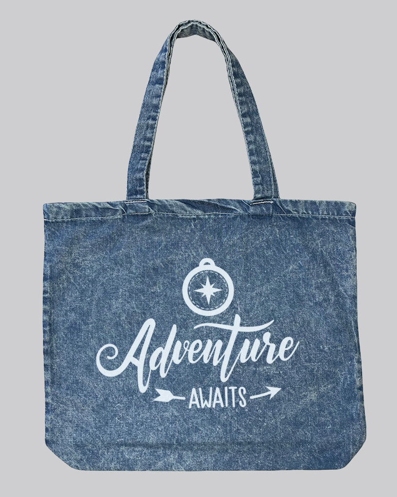 Washed Denim Canvas Tote Bags Promotional - Canvas Tote Bags Custom Printed