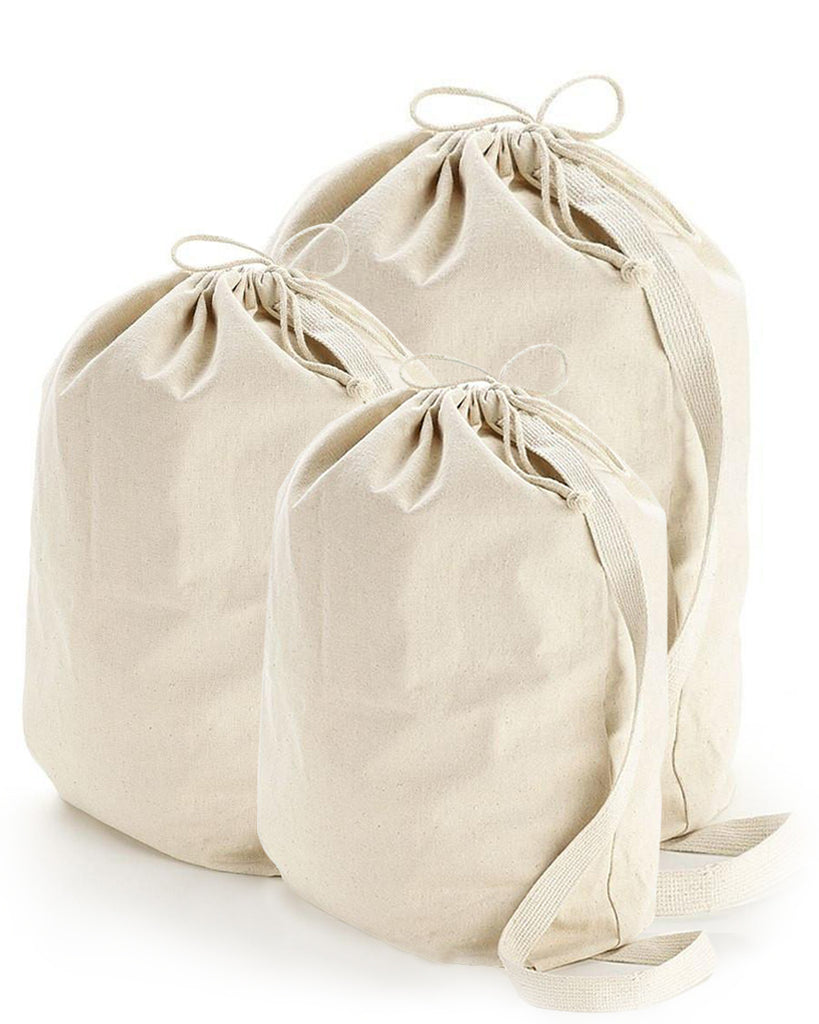 Extra Large Laundry Bag With Two Straps 100% Natural Linen / -  Israel