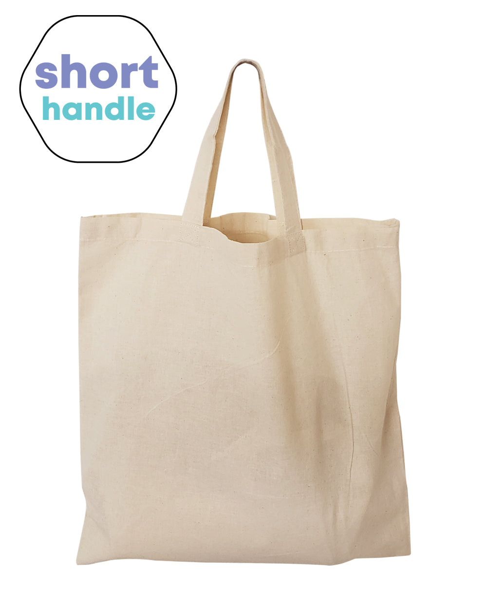 Short Handle Cotton Tote Bags / Document Holder Totes