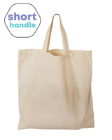 Short Handle Cotton Tote Bags / Document Holder Totes